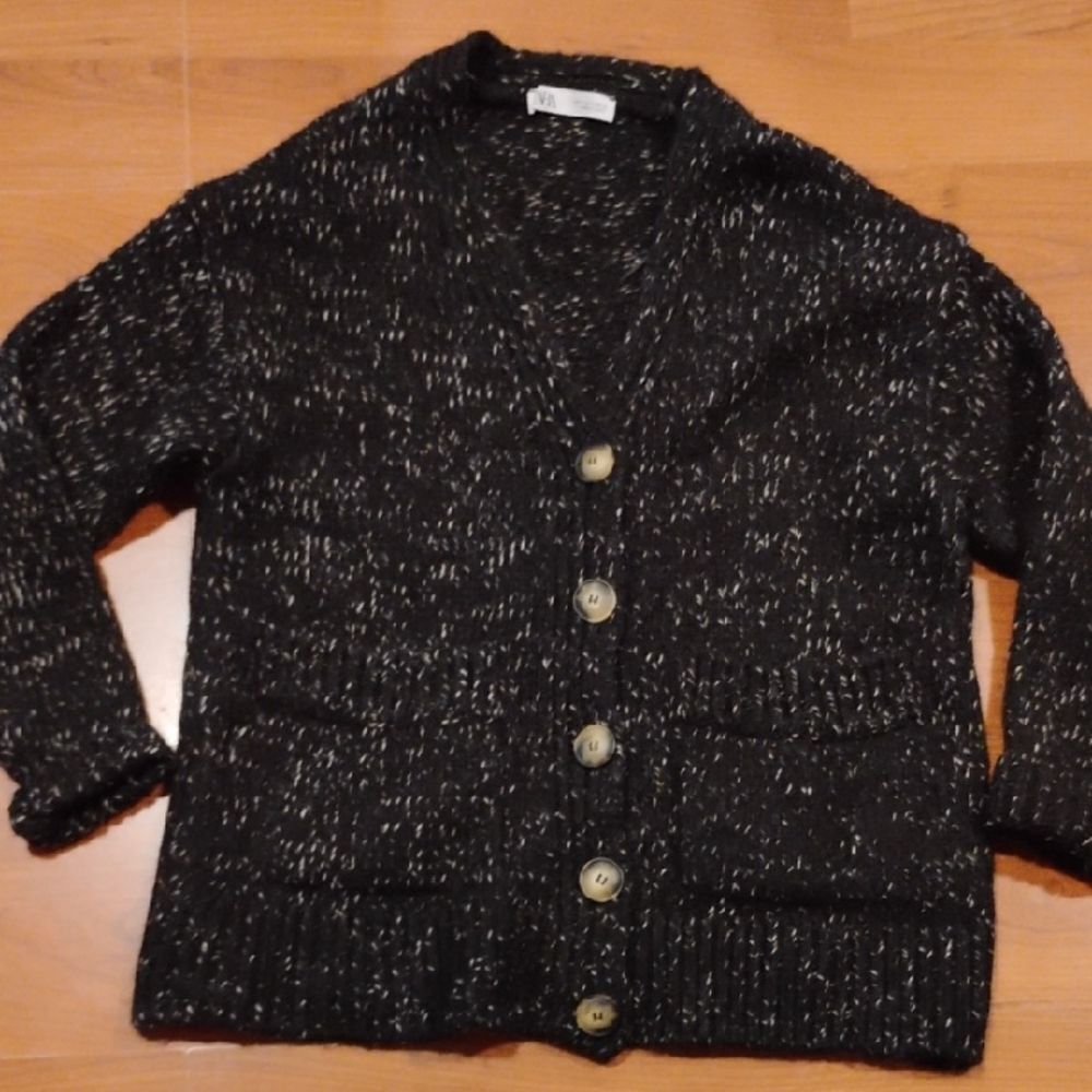 Zara Black Classic Knit Jacket